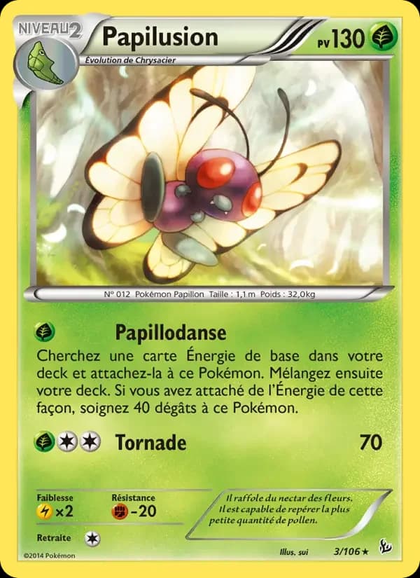Carte Pokémon Papilusion #3 — Étincelles