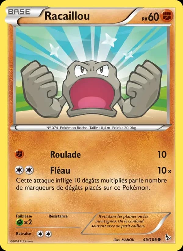 Carte Pokémon Racaillou #45 — Étincelles