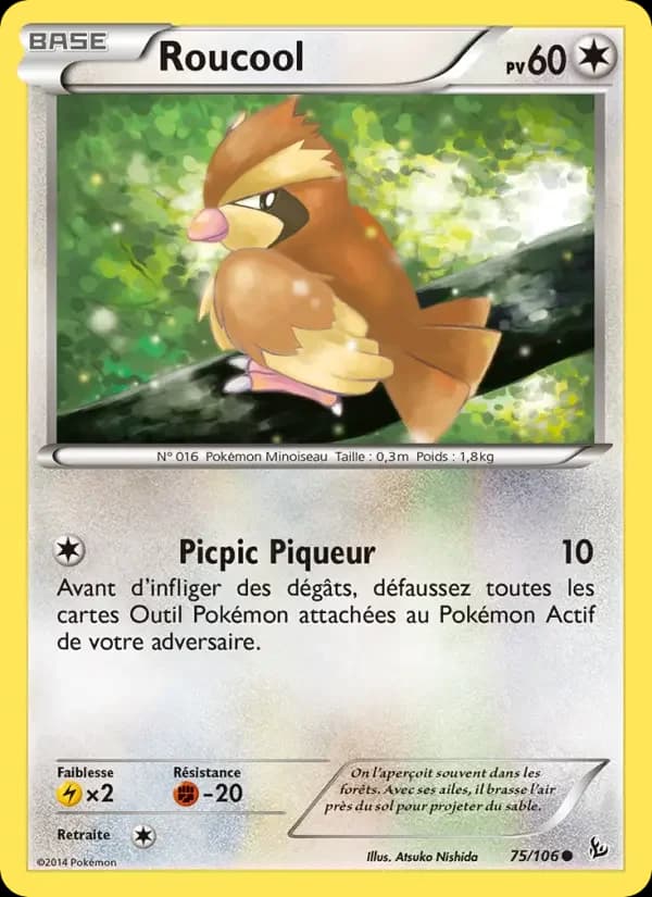 Carte Pokémon Roucool #75 — Étincelles