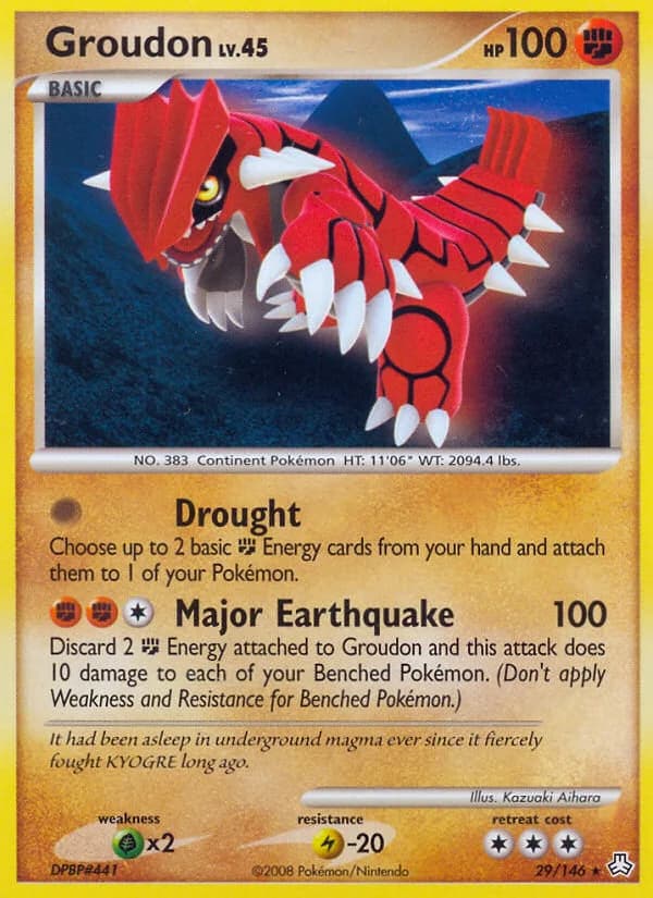 Carte Pokémon Groudon #29 — Éveil des Légendes