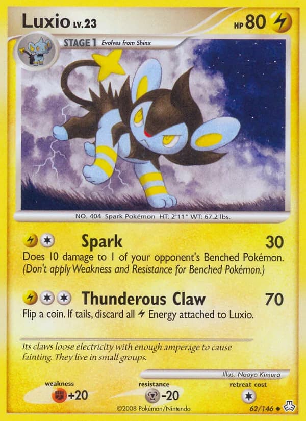 Carte Pokémon Luxio #62 — Éveil des Légendes