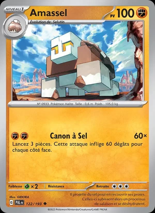 Carte Pokémon Amassel #122 — Évolutions à Paldea
