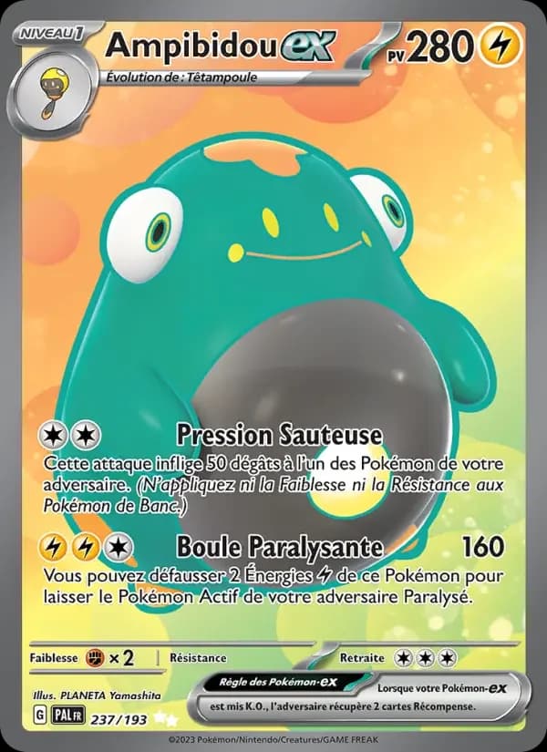 Carte Pokémon Ampibidou-ex #237 — Évolutions à Paldea