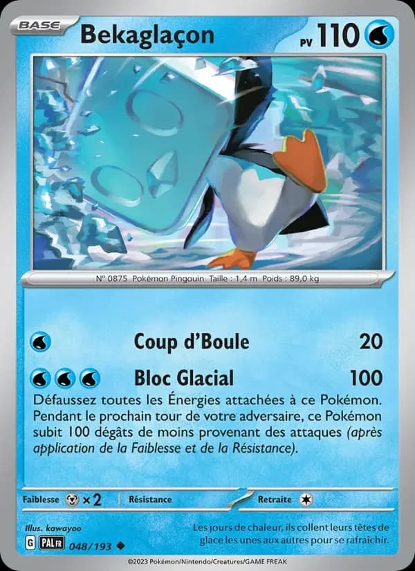 Carte Pokémon Bekaglaçon #048 — Évolutions à Paldea