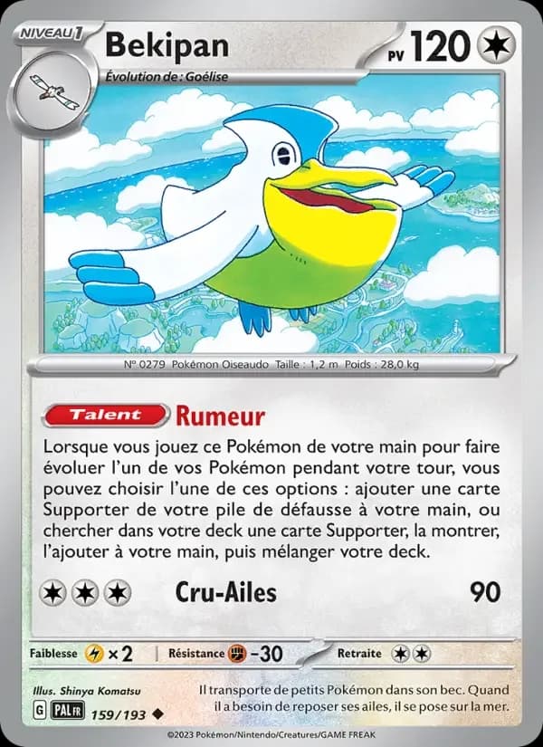 Carte Pokémon Bekipan #159 — Évolutions à Paldea