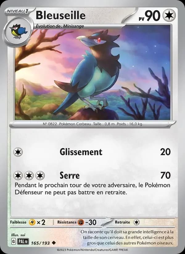 Carte Pokémon Bleuseille #165 — Évolutions à Paldea