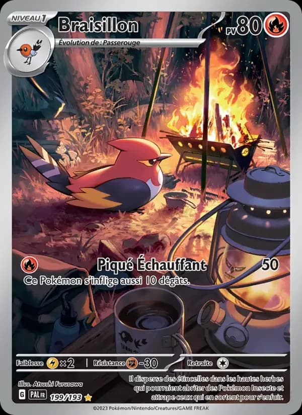 Carte Pokémon Braisillon #199 — Évolutions à Paldea