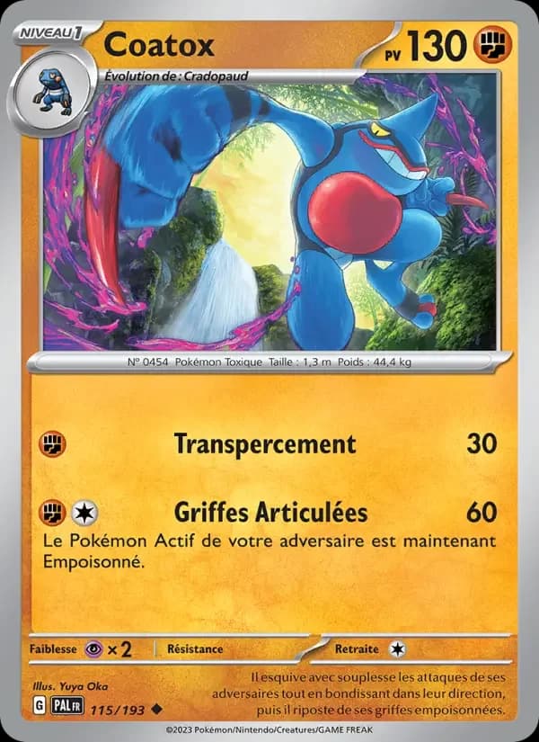 Carte Pokémon Coatox #115 — Évolutions à Paldea