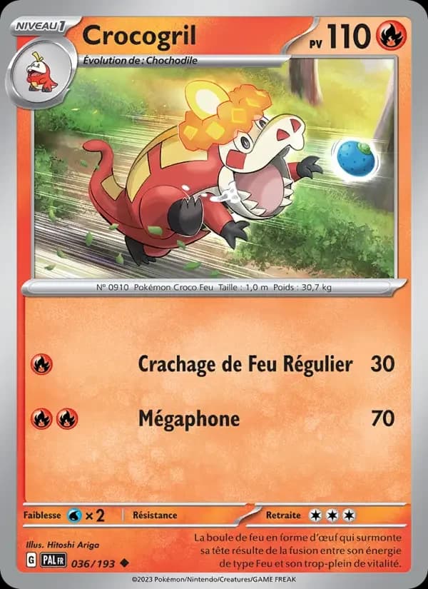 Carte Pokémon Crocogril #036 — Évolutions à Paldea