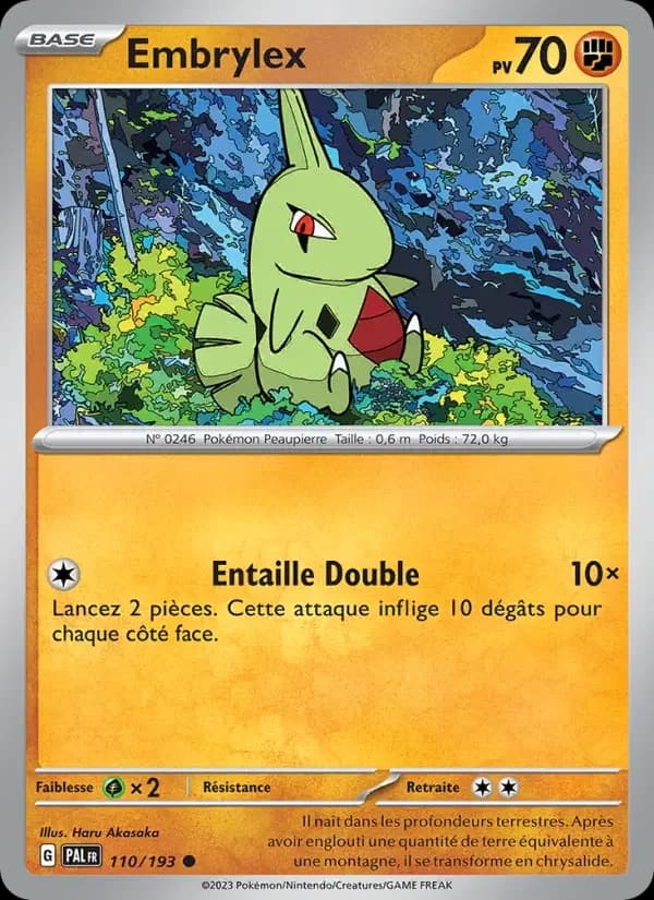 Carte Pokémon Embrylex #110 — Évolutions à Paldea