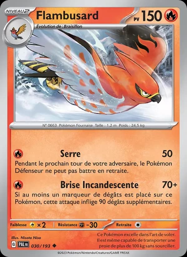 Carte Pokémon Flambusard #030 — Évolutions à Paldea