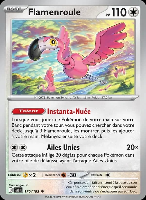 Carte Pokémon Flamenroule #170 — Évolutions à Paldea