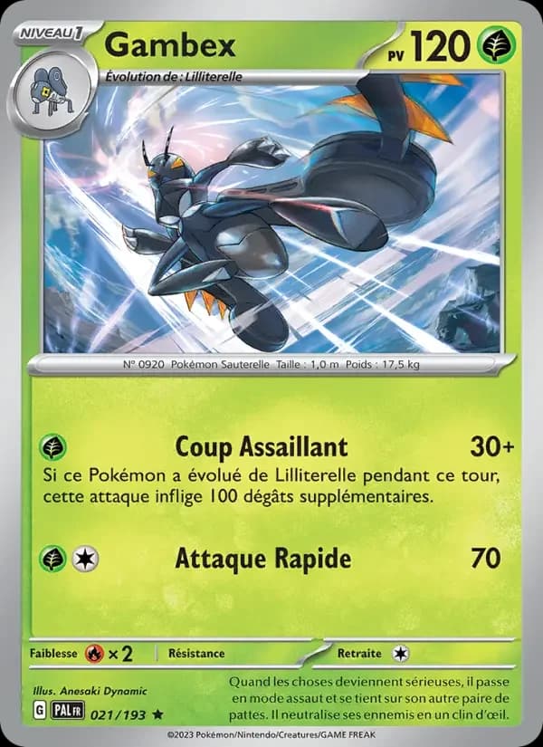 Carte Pokémon Gambex #021 — Évolutions à Paldea