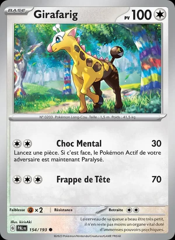 Carte Pokémon Girafarig #154 — Évolutions à Paldea