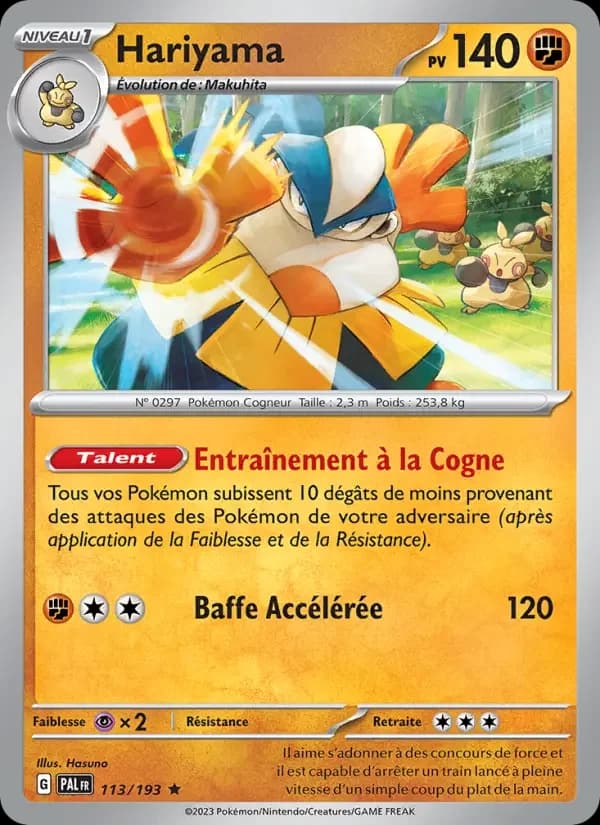Carte Pokémon Hariyama #113 — Évolutions à Paldea