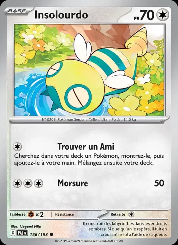 Carte Pokémon Insolourdo #156 — Évolutions à Paldea