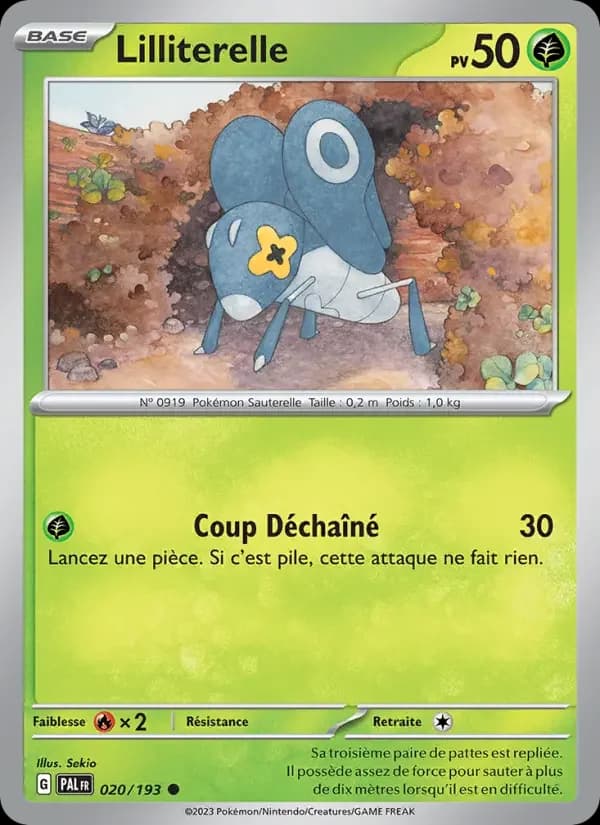 Carte Pokémon Lilliterelle #020 — Évolutions à Paldea
