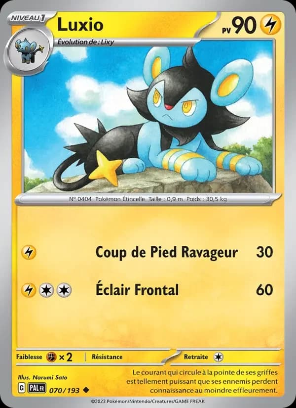 Carte Pokémon Luxio #070 — Évolutions à Paldea