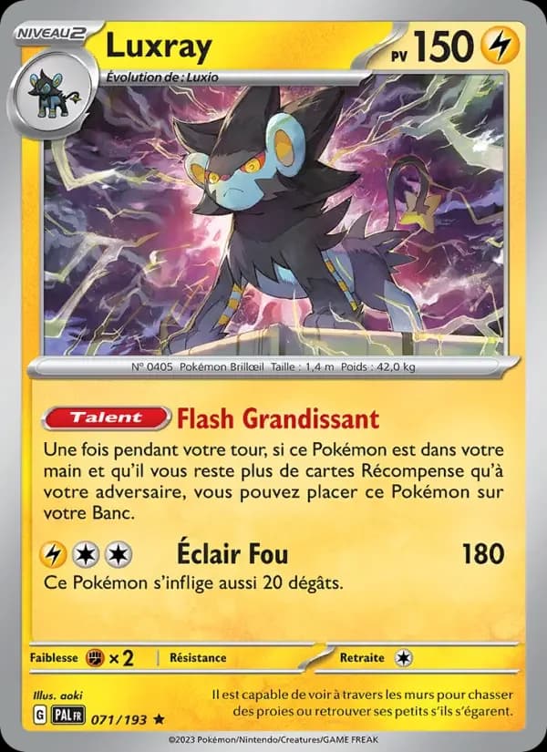 Carte Pokémon Luxray #071 — Évolutions à Paldea