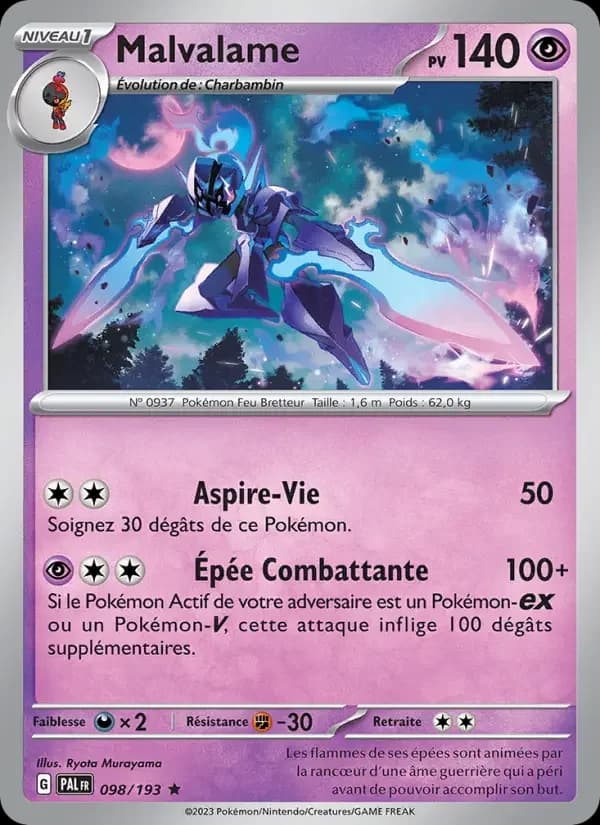 Carte Pokémon Malvalame #098 — Évolutions à Paldea