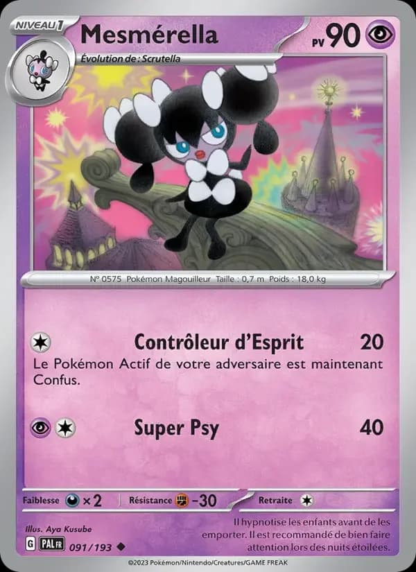 Carte Pokémon Mesmérella #091 — Évolutions à Paldea