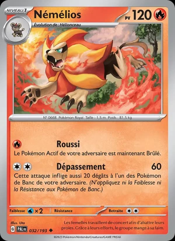 Carte Pokémon Némélios #032 — Évolutions à Paldea