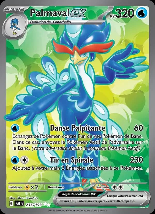 Carte Pokémon Palmaval-ex #235 — Évolutions à Paldea