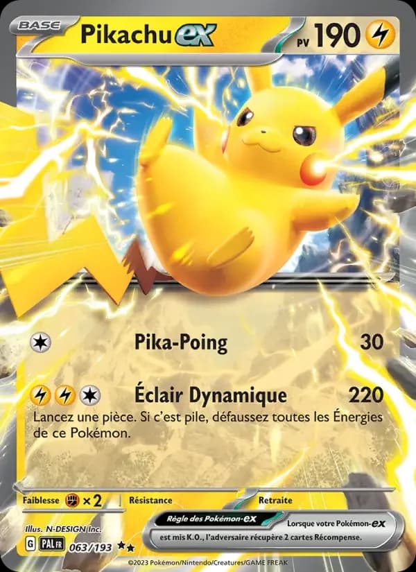 Carte Pokémon Pikachu-ex #063 — Évolutions à Paldea