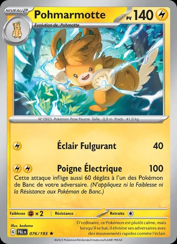 Carte Pokémon Pohmarmotte #076 — Évolutions à Paldea