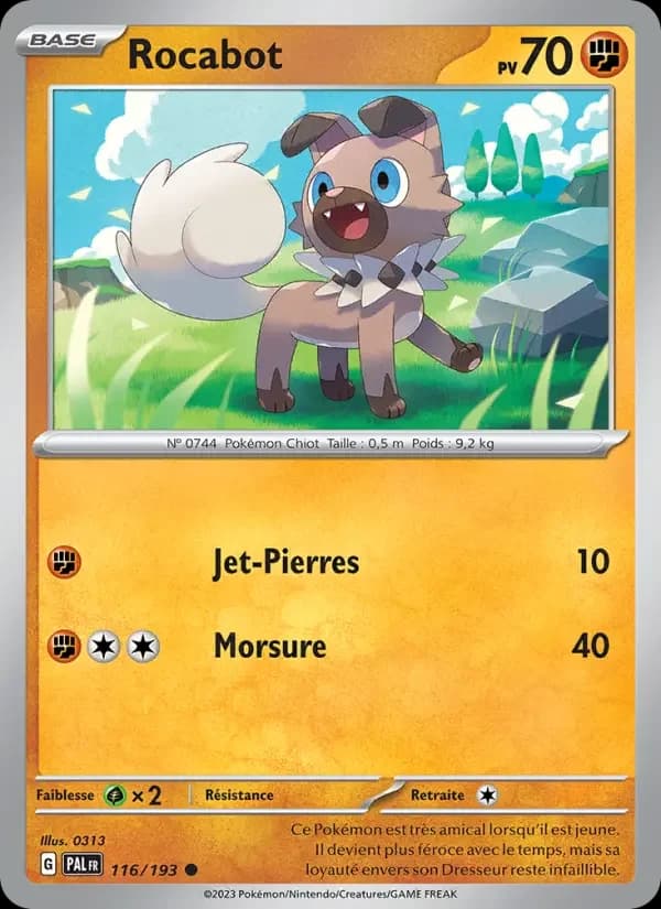 Carte Pokémon Rocabot #116 — Évolutions à Paldea