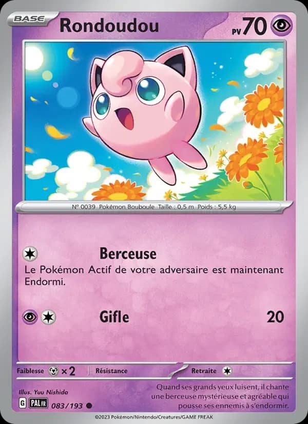 Carte Pokémon Rondoudou #083 — Évolutions à Paldea