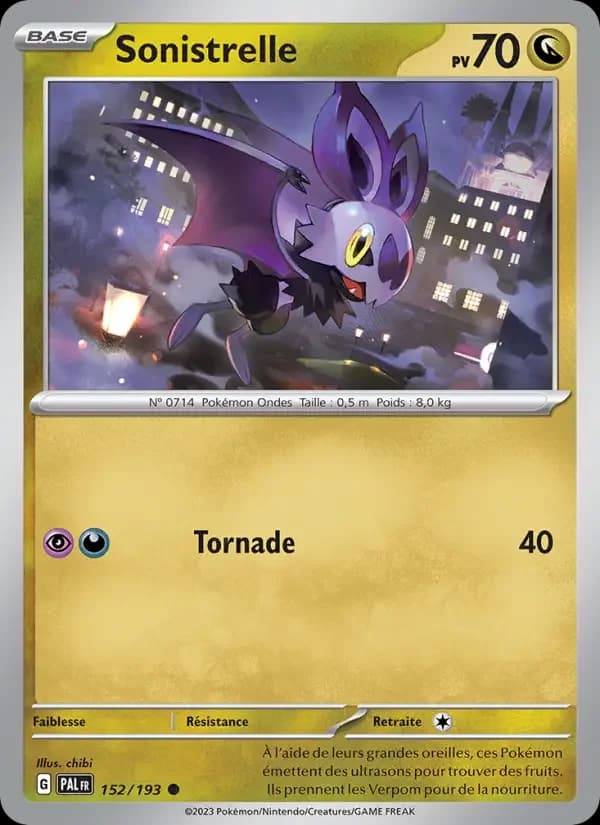 Carte Pokémon Sonistrelle #152 — Évolutions à Paldea