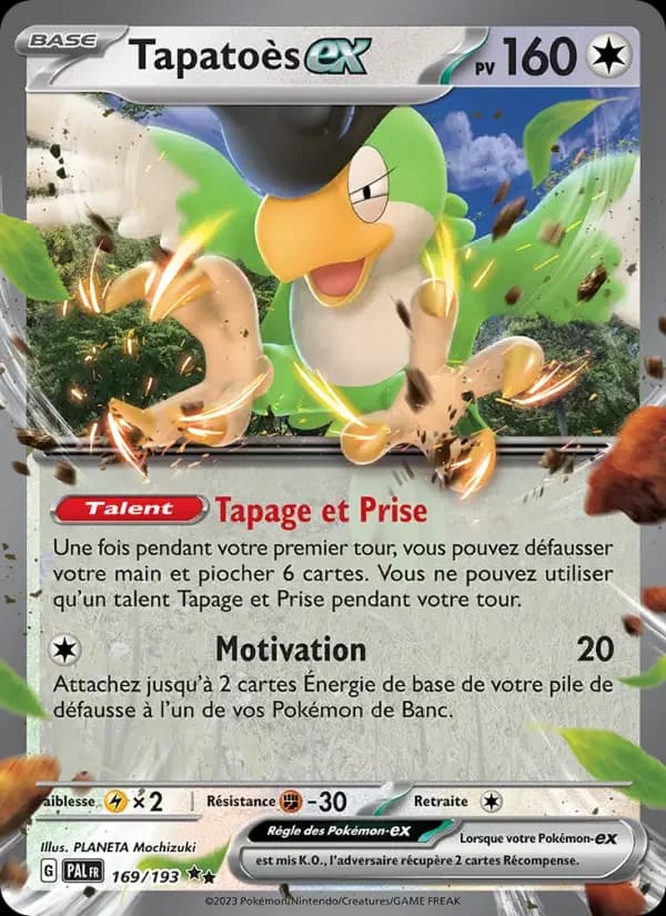 Carte Pokémon Tapatoès-ex #169 — Évolutions à Paldea