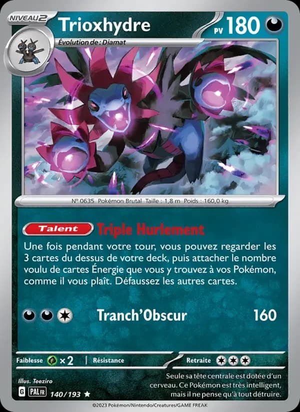 Carte Pokémon Trioxhydre #140 — Évolutions à Paldea