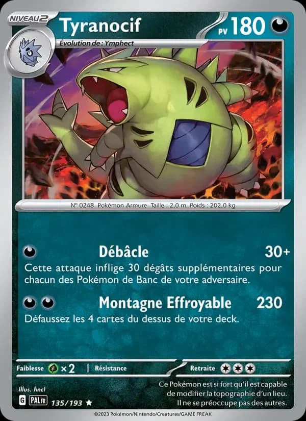 Carte Pokémon Tyranocif #135 — Évolutions à Paldea