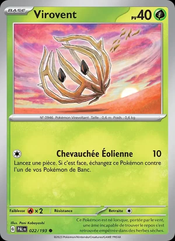 Carte Pokémon Virovent #022 — Évolutions à Paldea