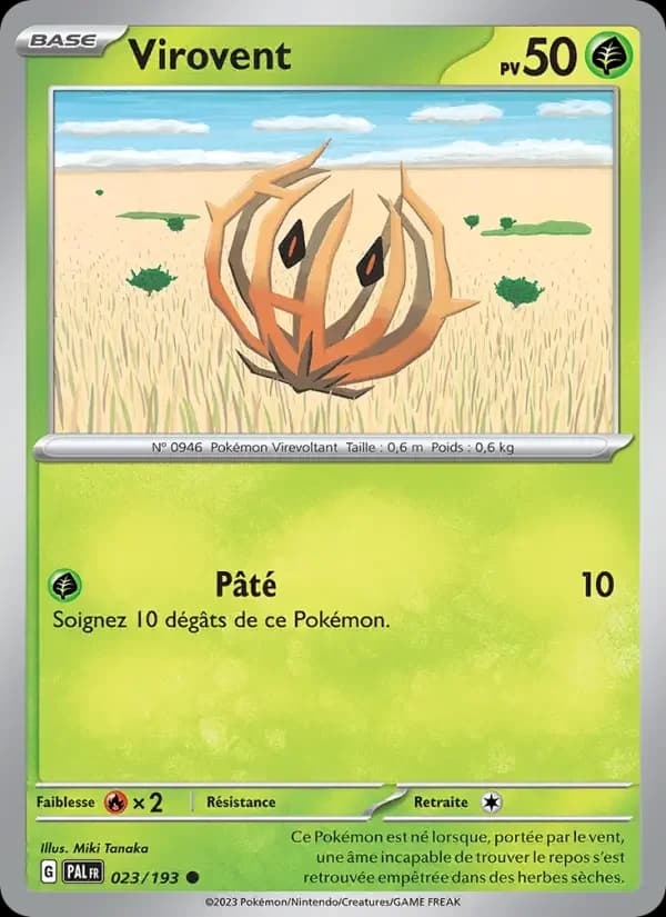 Carte Pokémon Virovent #023 — Évolutions à Paldea