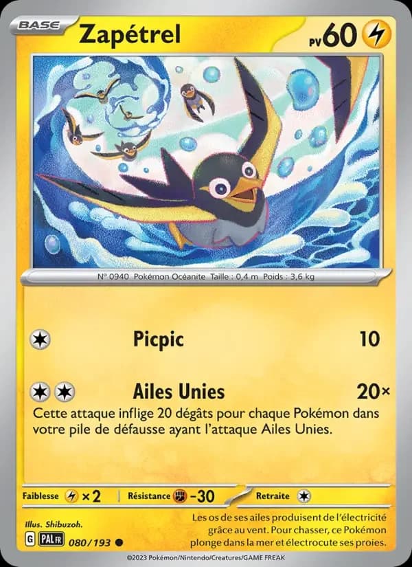 Carte Pokémon Zapétrel #080 — Évolutions à Paldea