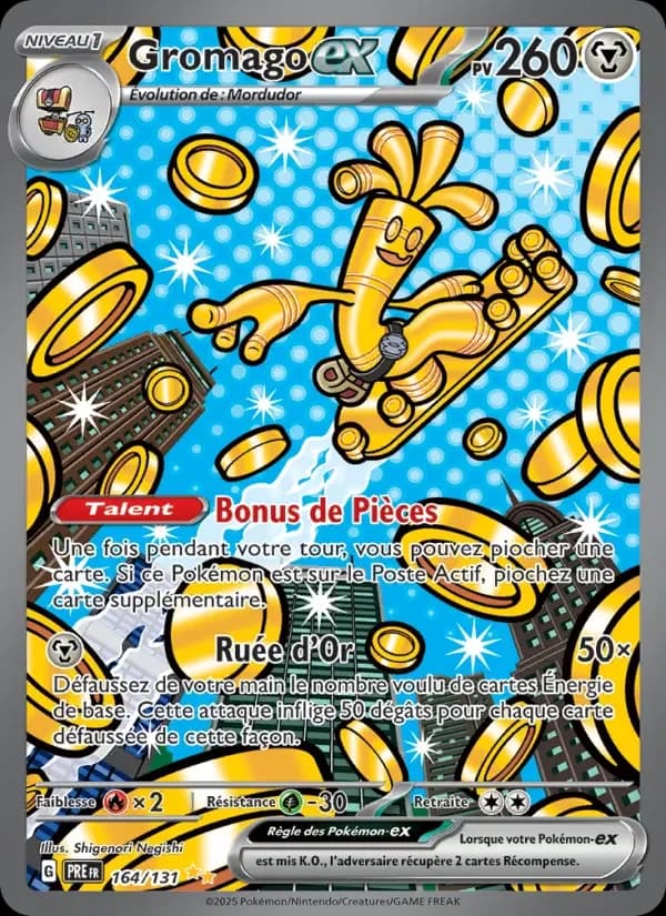 Carte Pokémon Gromago-ex #164 — Évolutions Prismatiques