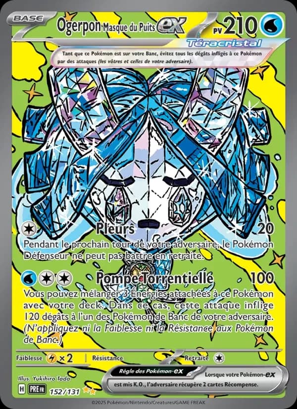 Carte Pokémon Ogerpon Masque du Puits-ex #152 — Évolutions Prismatiques