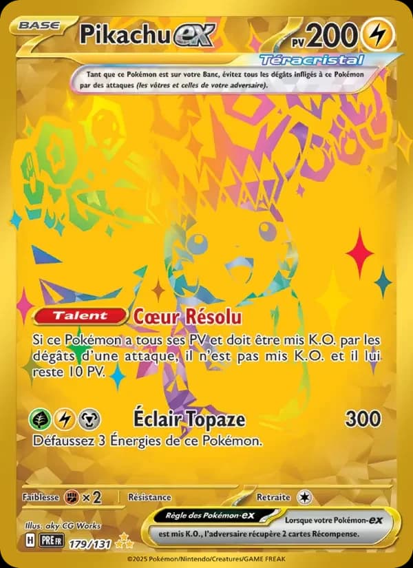 Carte Pokémon Pikachu-ex #179 — Évolutions Prismatiques