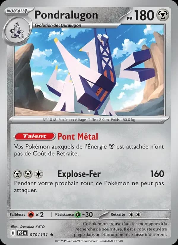 Carte Pokémon Pondralugon #070 — Évolutions Prismatiques