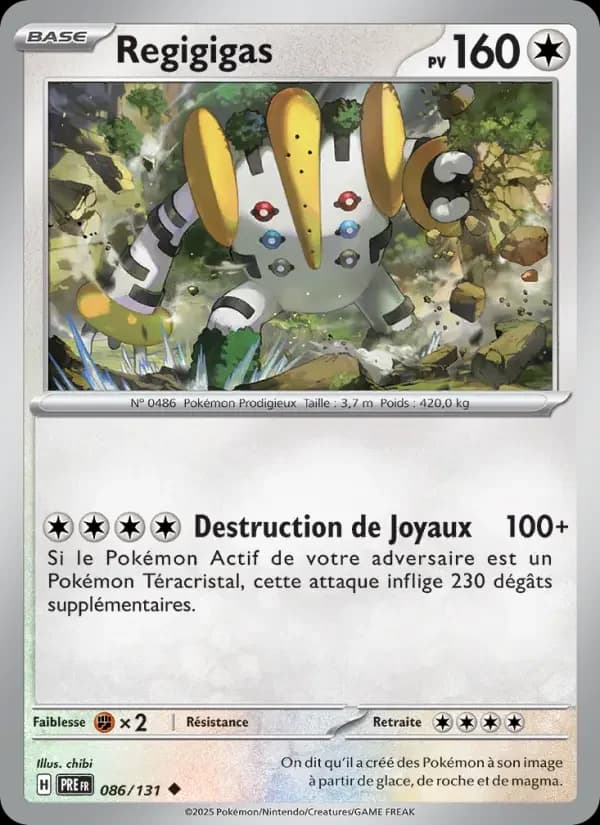 Carte Pokémon Regigigas #086 — Évolutions Prismatiques