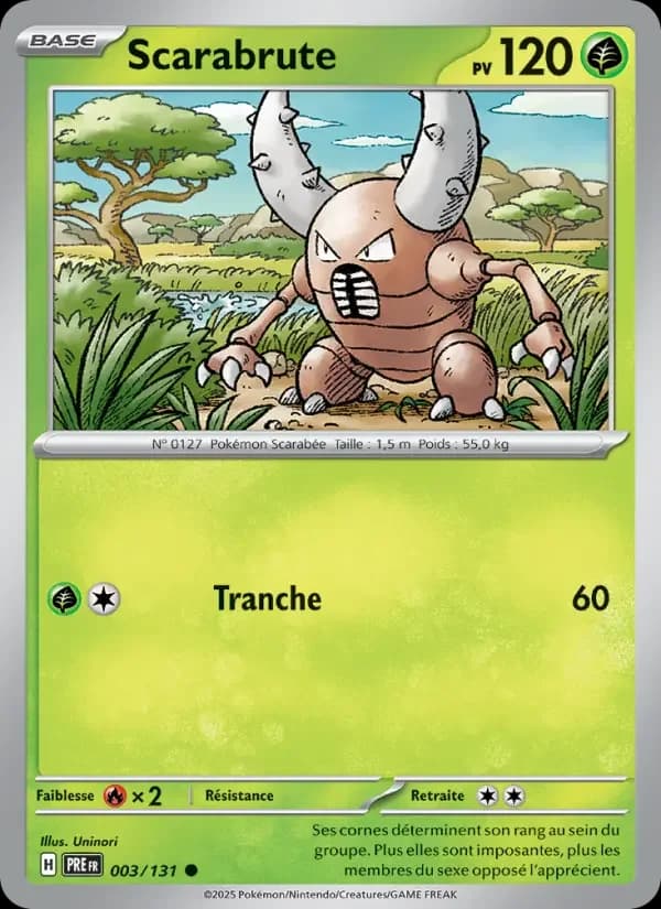 Carte Pokémon Scarabrute #003 — Évolutions Prismatiques