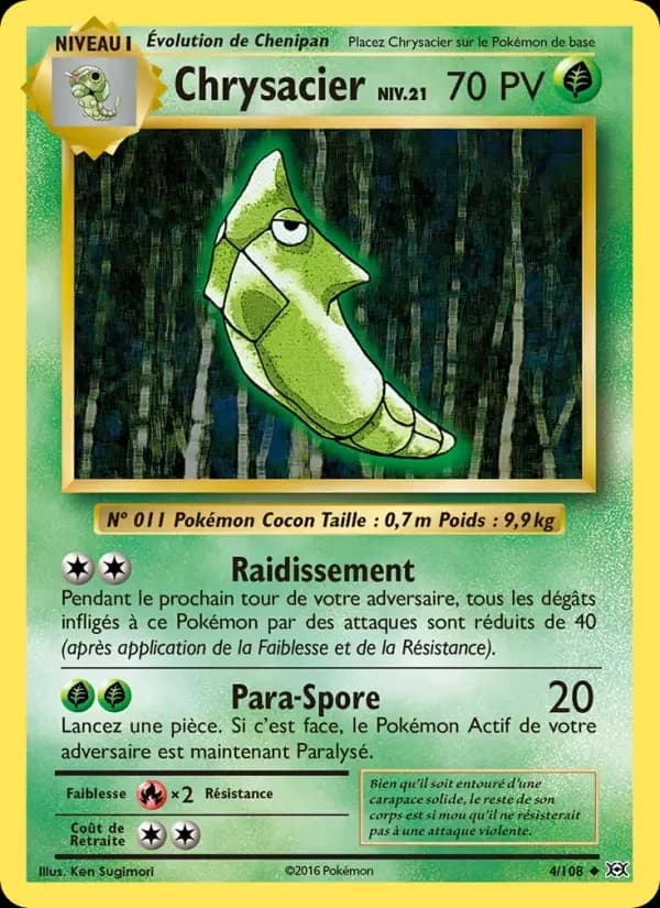 Carte Pokémon Chrysacier #4 — Évolutions