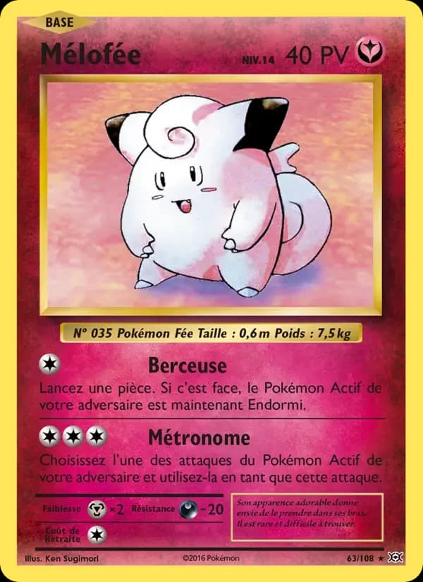 Carte Pokémon Mélofée #63 — Évolutions