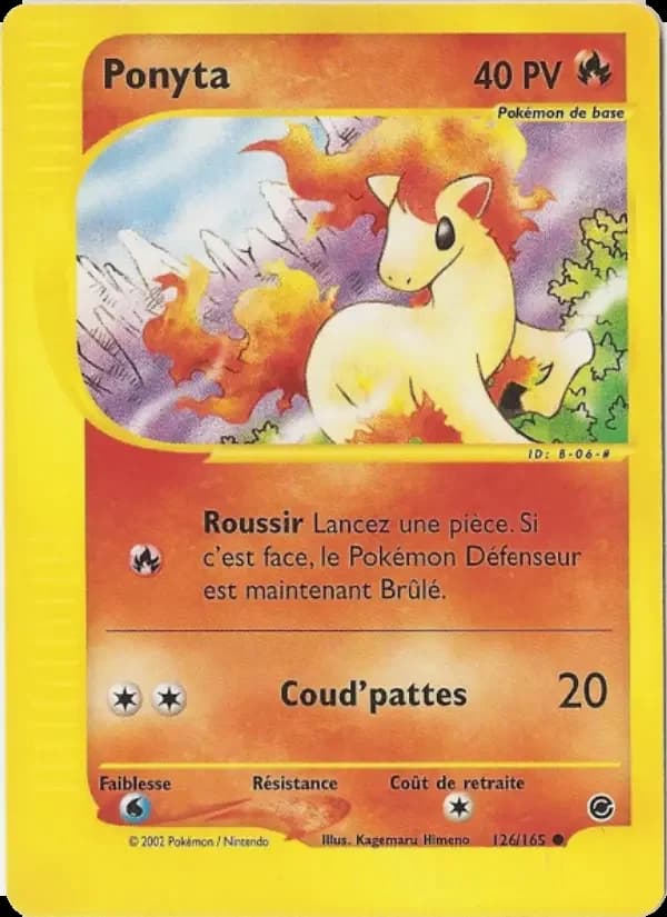 Carte Pokémon Ponyta #126 — Expédition