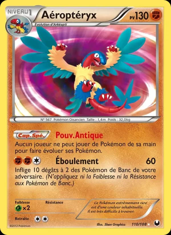 Carte Pokémon Aéroptéryx #110 — Explorateurs Obscurs
