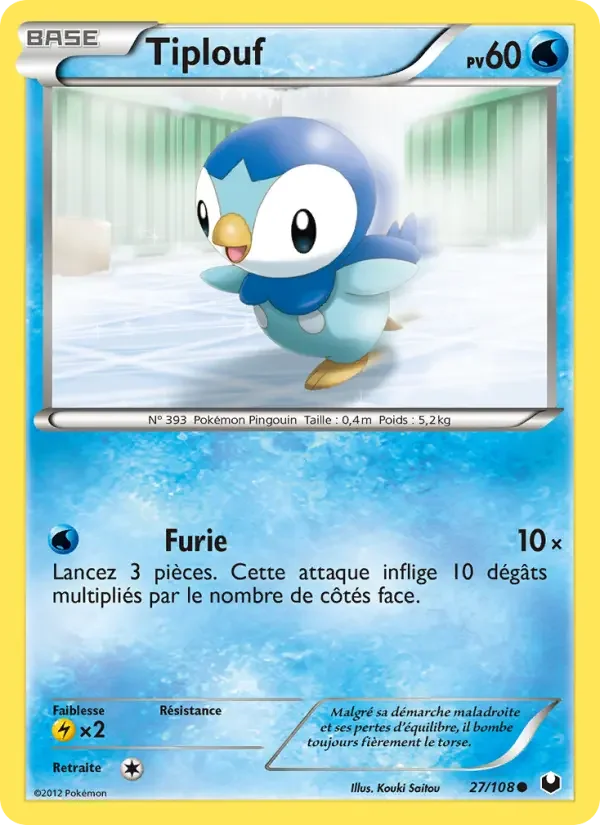 Carte Pokémon Tiplouf #27 — Explorateurs Obscurs