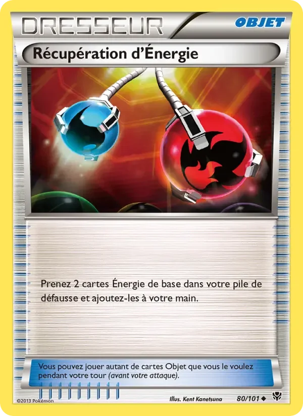 Carte Pokémon Récupération d’Énergie #80 — Explosion Plasma